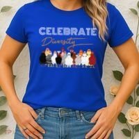 Celebrate Diversity Chickens Funny Graphic Tee Chicken Cute Gift Women's T-Shirt thumb 2