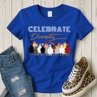 Celebrate Diversity Chickens Funny Graphic Tee Chicken Cute Gift Women's T-Shirt thumb 3