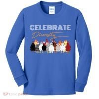 Celebrate Diversity Chickens Funny Graphic Tee Chicken Cute Gift Kids Long Sleeve Shirt thumb 0