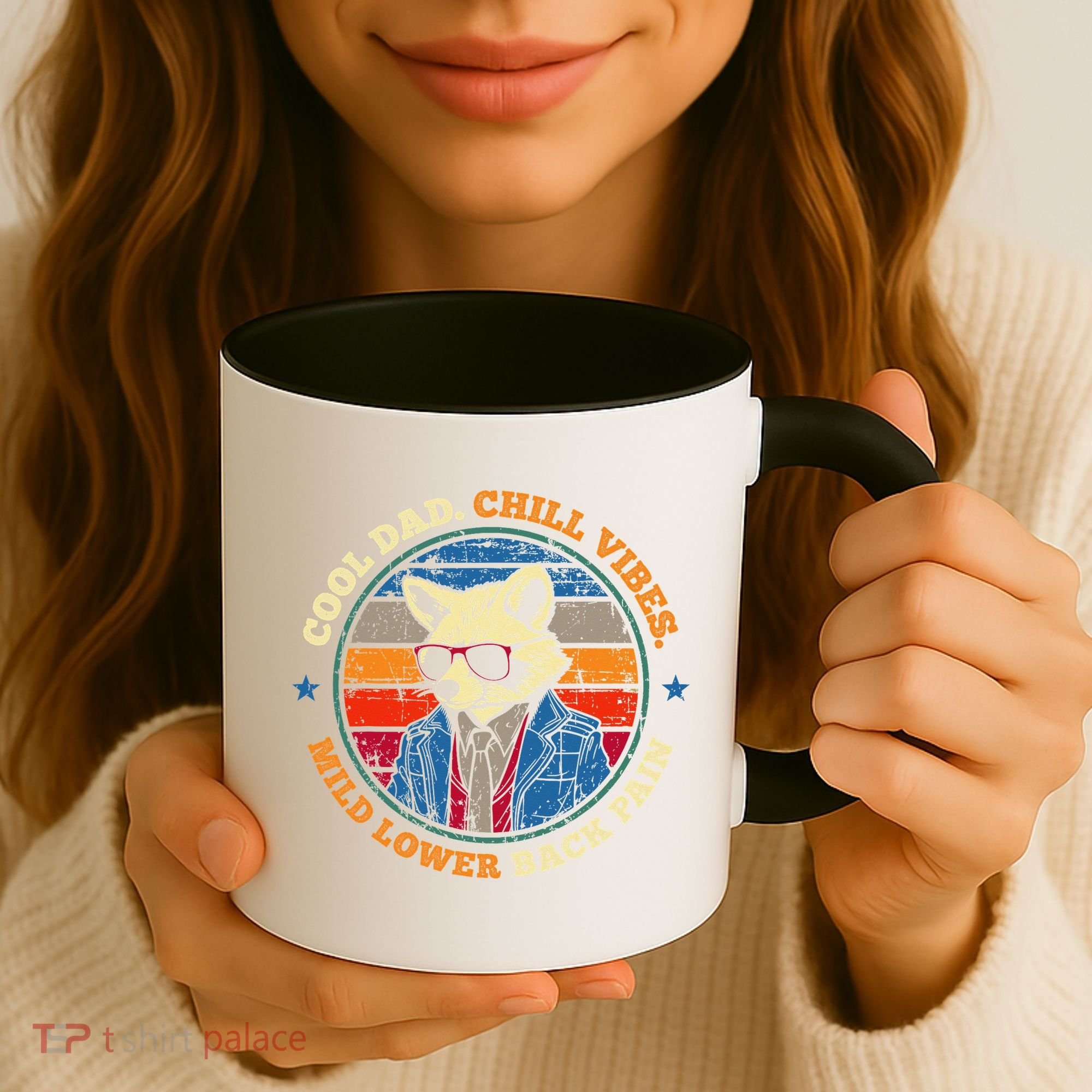 Cool Dad Chill Vibes Mild Back Pain Funny Fathers Day Gift Coffee Mug