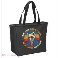 Cool Dad Chill Vibes Mild Back Pain Funny Fathers Day Gift Tote Bag thumb 2