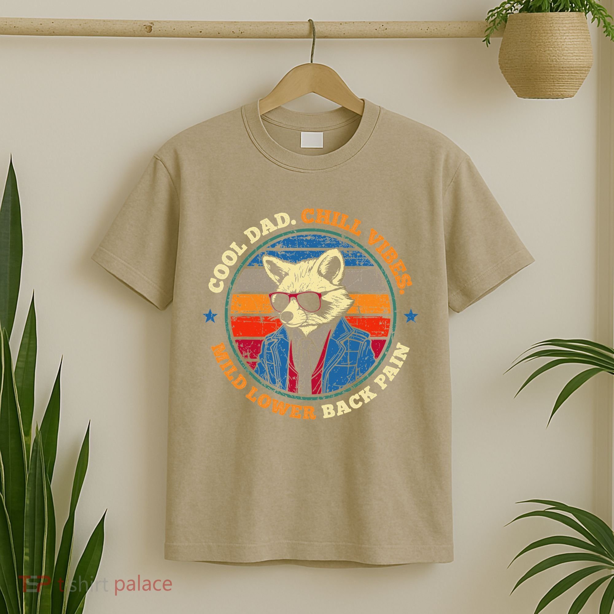 Cool Dad Chill Vibes Mild Back Pain Funny Fathers Day Gift T-Shirt
