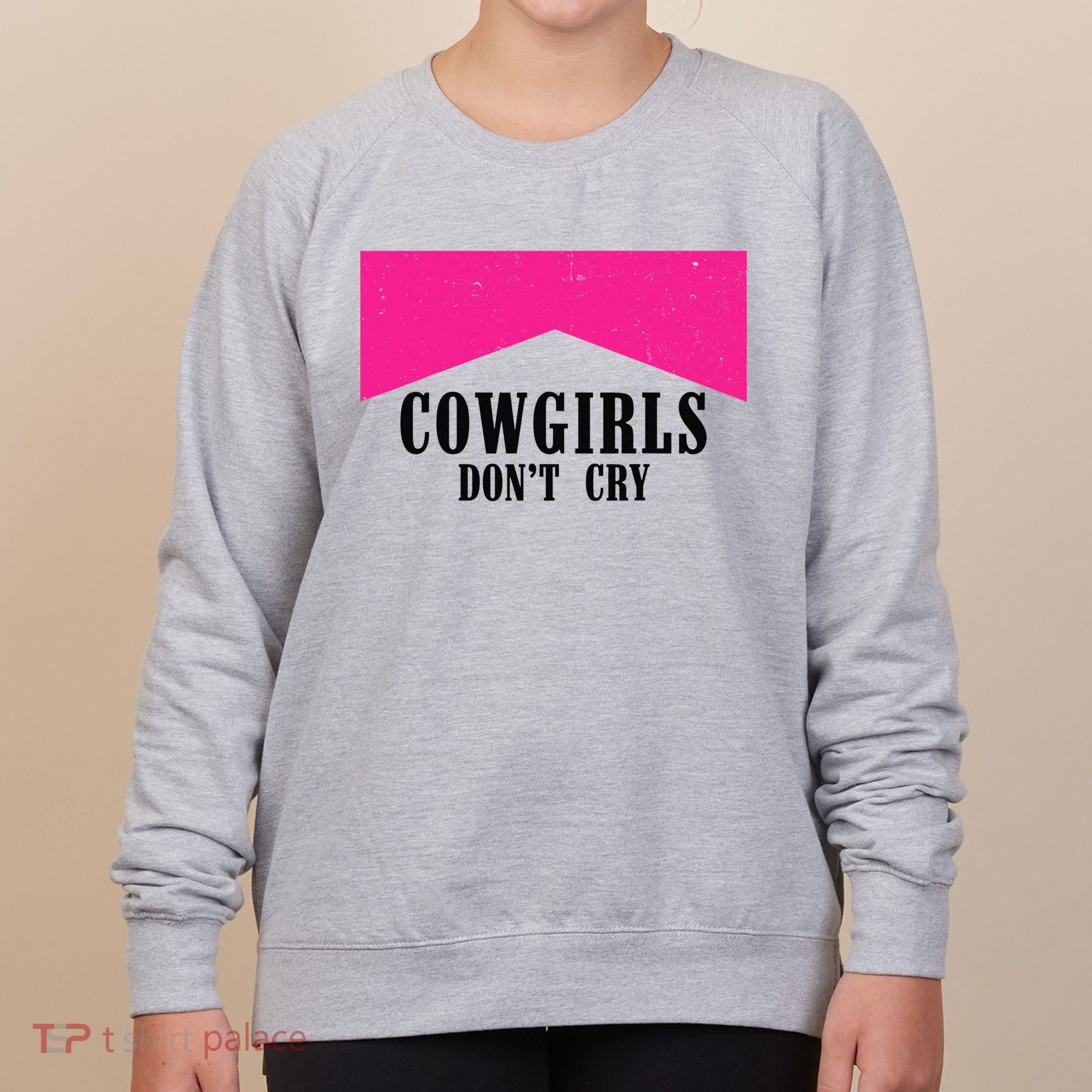 Cowgirls Don't Cry Western Leopard Cow Women's Sweatshirt