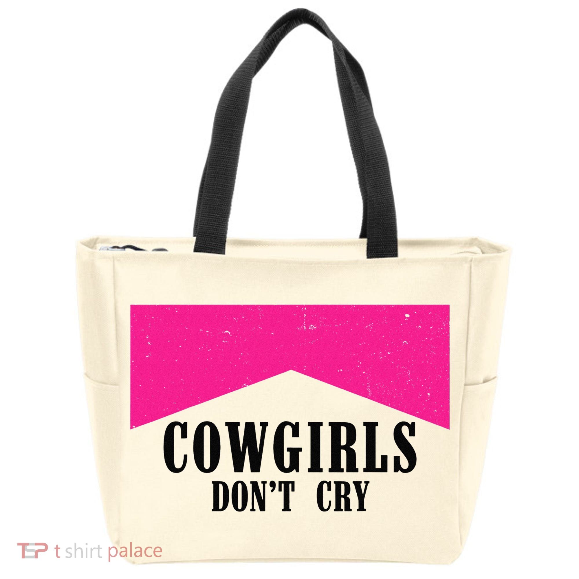 Cowgirls Don't Cry Western Leopard Cow Tote Bag