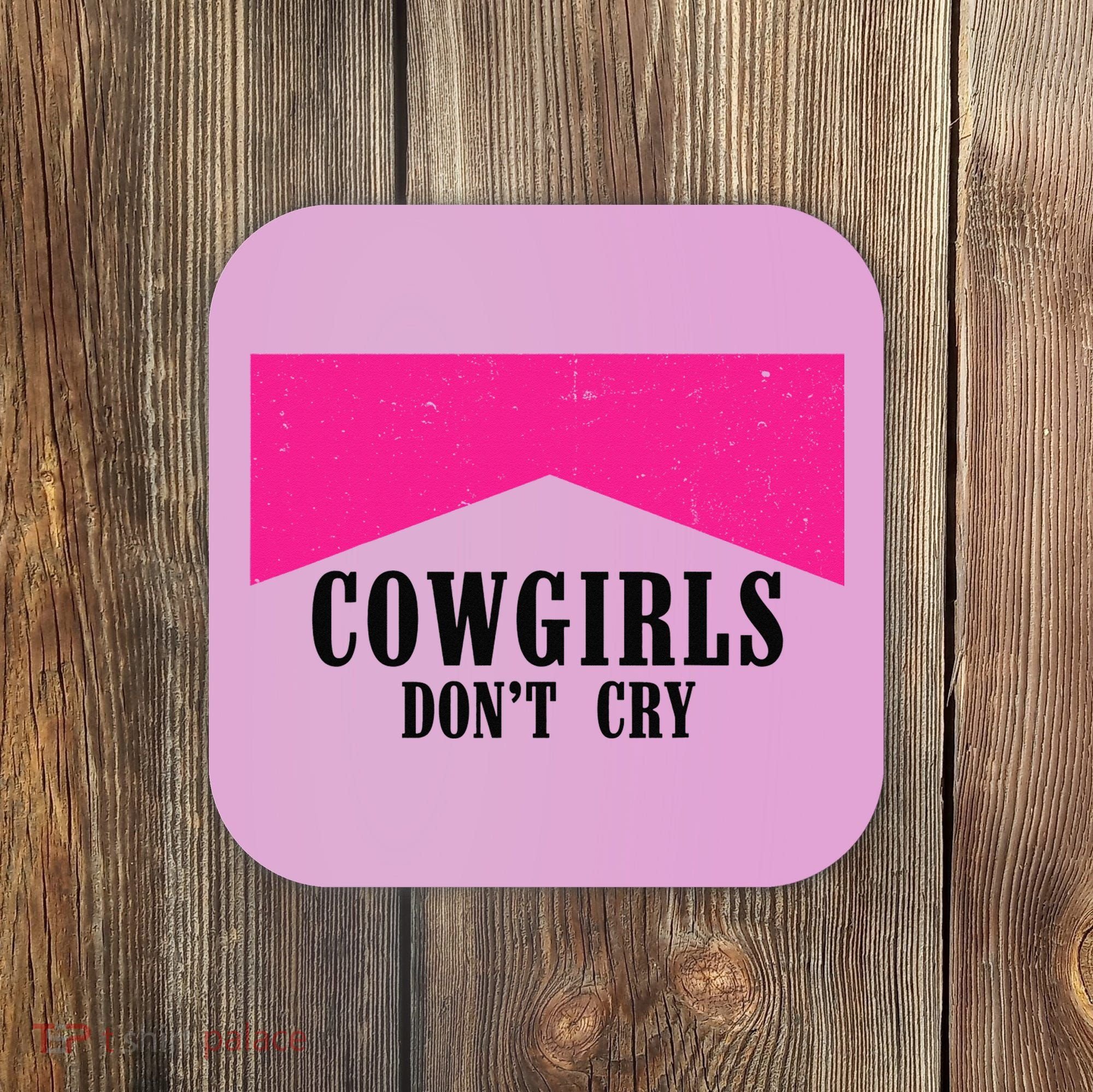 Cowgirls Don't Cry Western Leopard Cow Coaster