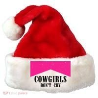 Cowgirls Don't Cry Western Leopard Cow Santa Hat thumb 0