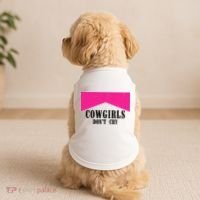 Cowgirls Don't Cry Western Leopard Cow Doggie Tank thumb 2