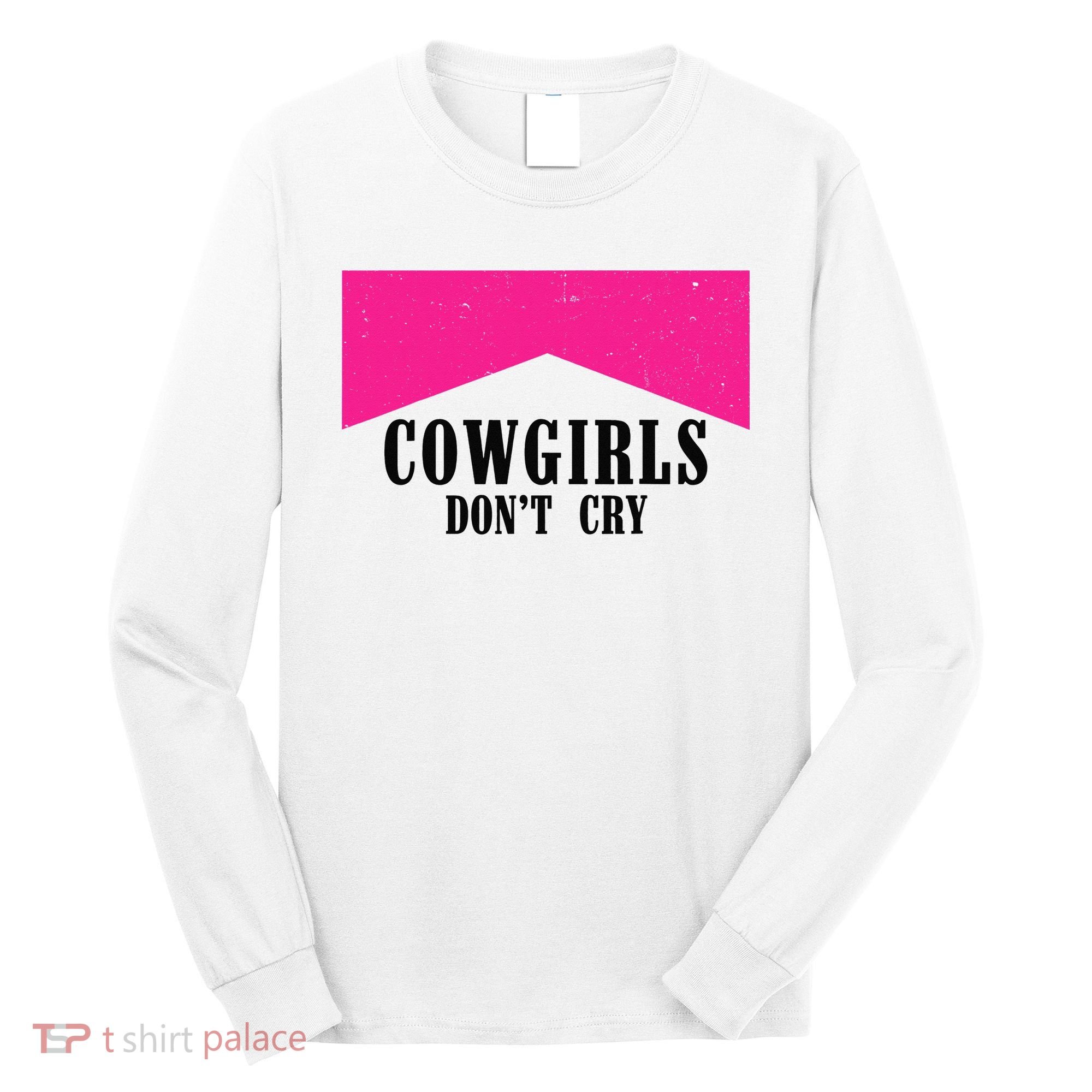 Cowgirls Don't Cry Western Leopard Cow Long Sleeve Shirt