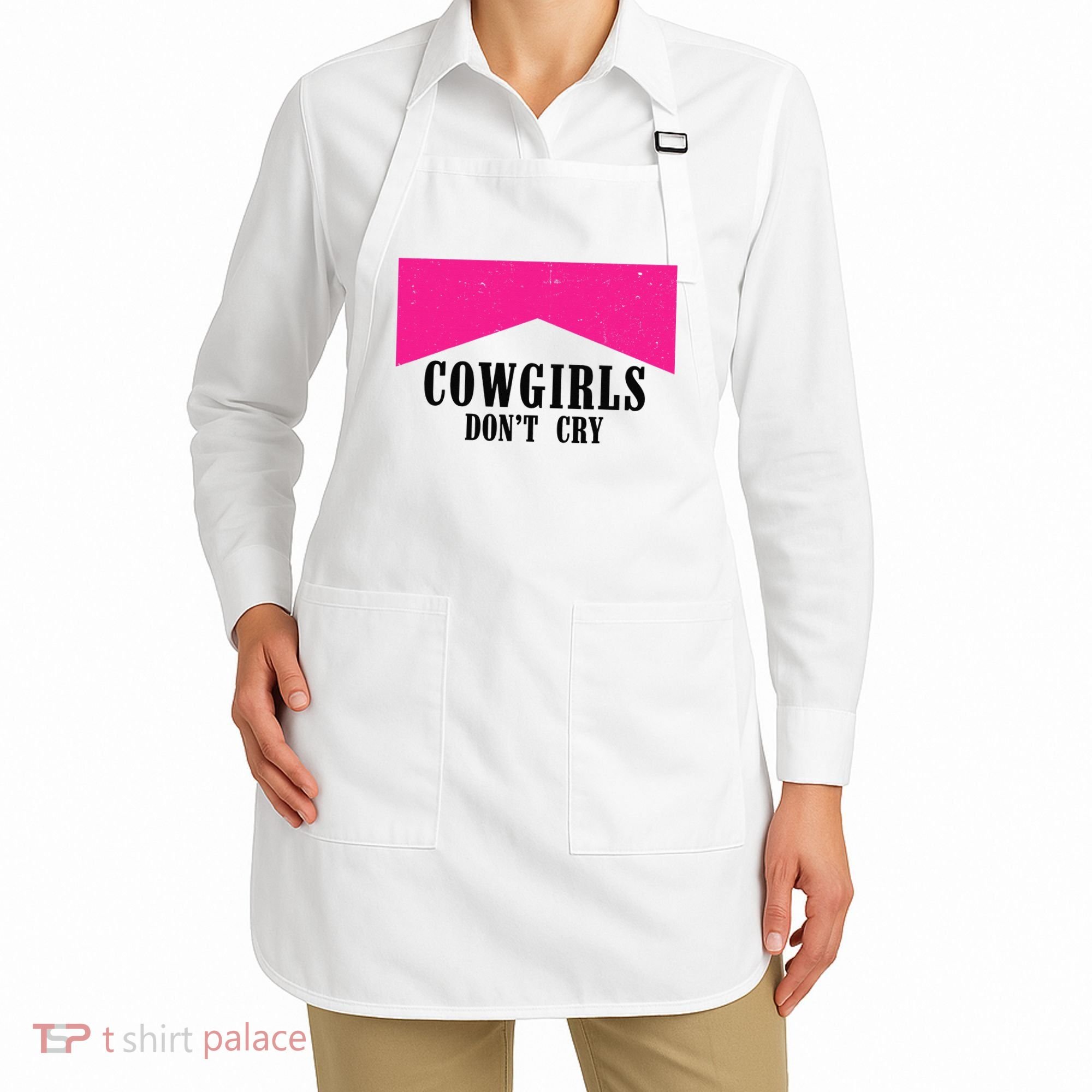 Cowgirls Don't Cry Western Leopard Cow Apron