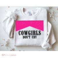Cowgirls Don't Cry Western Leopard Cow Sweatshirt thumb 2