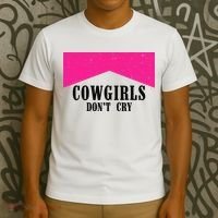 Cowgirls Don't Cry Western Leopard Cow T-Shirt thumb 3