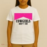 Cowgirls Don't Cry Western Leopard Cow T-Shirt thumb 4