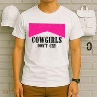 Cowgirls Don't Cry Western Leopard Cow T-Shirt thumb 6