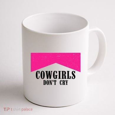 Cowgirls Don't Cry Western Leopard Cow Coffee Mug back