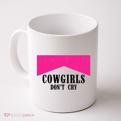 Cowgirls Don't Cry Western Leopard Cow Coffee Mug