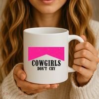 Cowgirls Don't Cry Western Leopard Cow Coffee Mug thumb 3