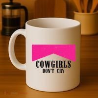 Cowgirls Don't Cry Western Leopard Cow Coffee Mug thumb 4