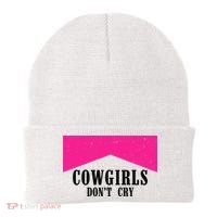 Cowgirls Don't Cry Western Leopard Cow Beanie thumb 0