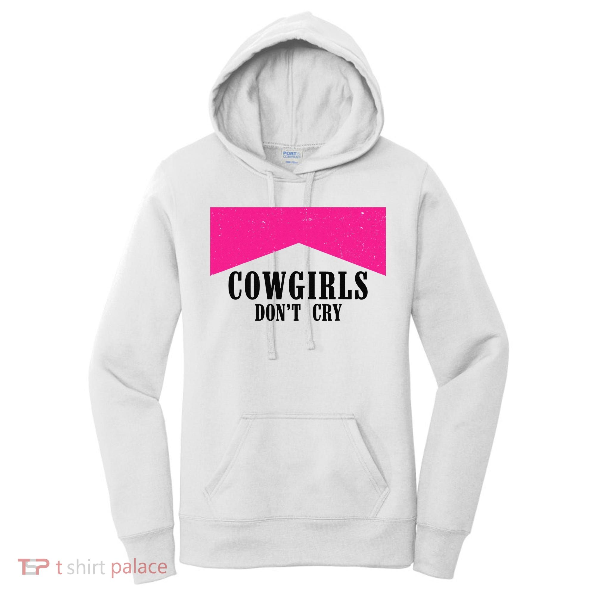 Cowgirls Don't Cry Western Leopard Cow Women's Hoodie