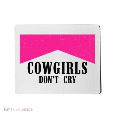 Cowgirls Don't Cry Western Leopard Cow Mousepad