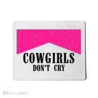 Cowgirls Don't Cry Western Leopard Cow Mousepad thumb 0