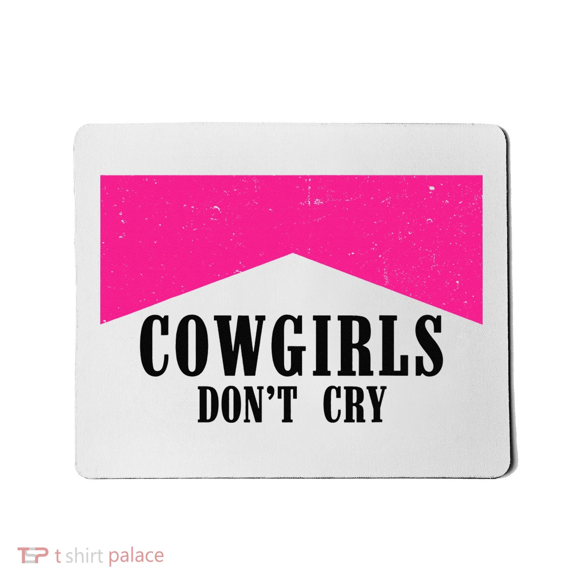 Cowgirls Don't Cry Western Leopard Cow Mousepad