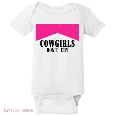Cowgirls Don't Cry Western Leopard Cow Baby Bodysuit