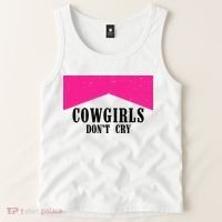 Cowgirls Don't Cry Western Leopard Cow Tank Top thumb 2