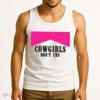 Cowgirls Don't Cry Western Leopard Cow Tank Top thumb 3