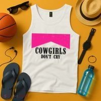 Cowgirls Don't Cry Western Leopard Cow Tank Top thumb 4