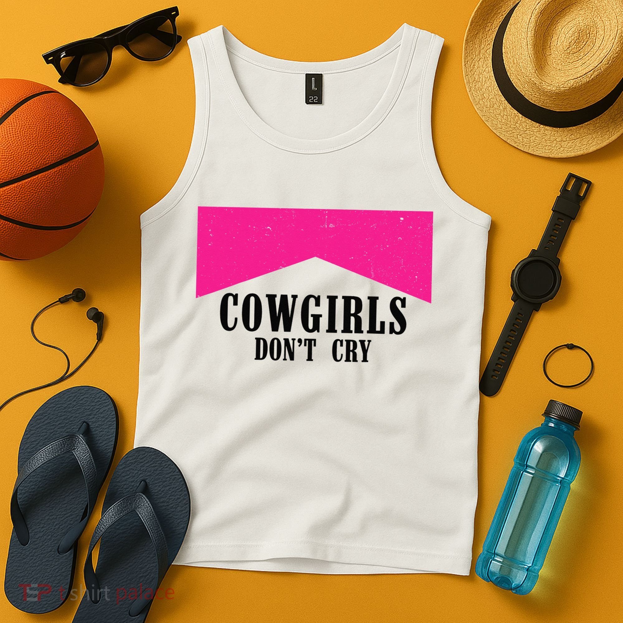 Cowgirls Don't Cry Western Leopard Cow Tank Top