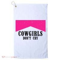 Cowgirls Don't Cry Western Leopard Cow Golf Towel thumb 0