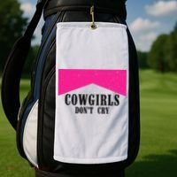 Cowgirls Don't Cry Western Leopard Cow Golf Towel thumb 2