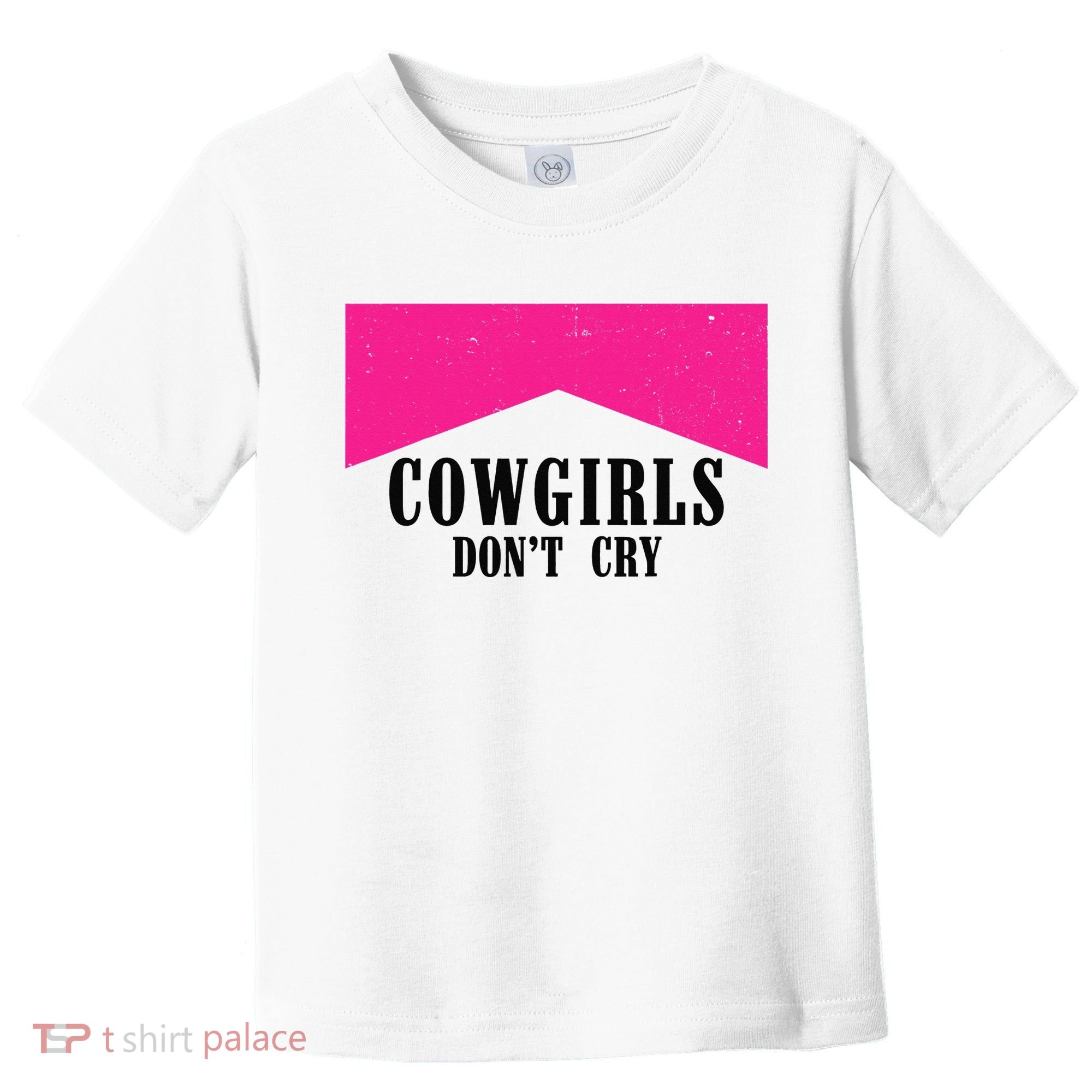 Cowgirls Don't Cry Western Leopard Cow Toddler T-Shirt