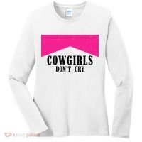 Cowgirls Don't Cry Western Leopard Cow Women's Long Sleeve Shirt thumb 0