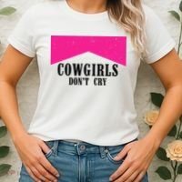 Cowgirls Don't Cry Western Leopard Cow Women's T-Shirt thumb 2
