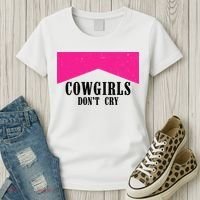 Cowgirls Don't Cry Western Leopard Cow Women's T-Shirt thumb 3