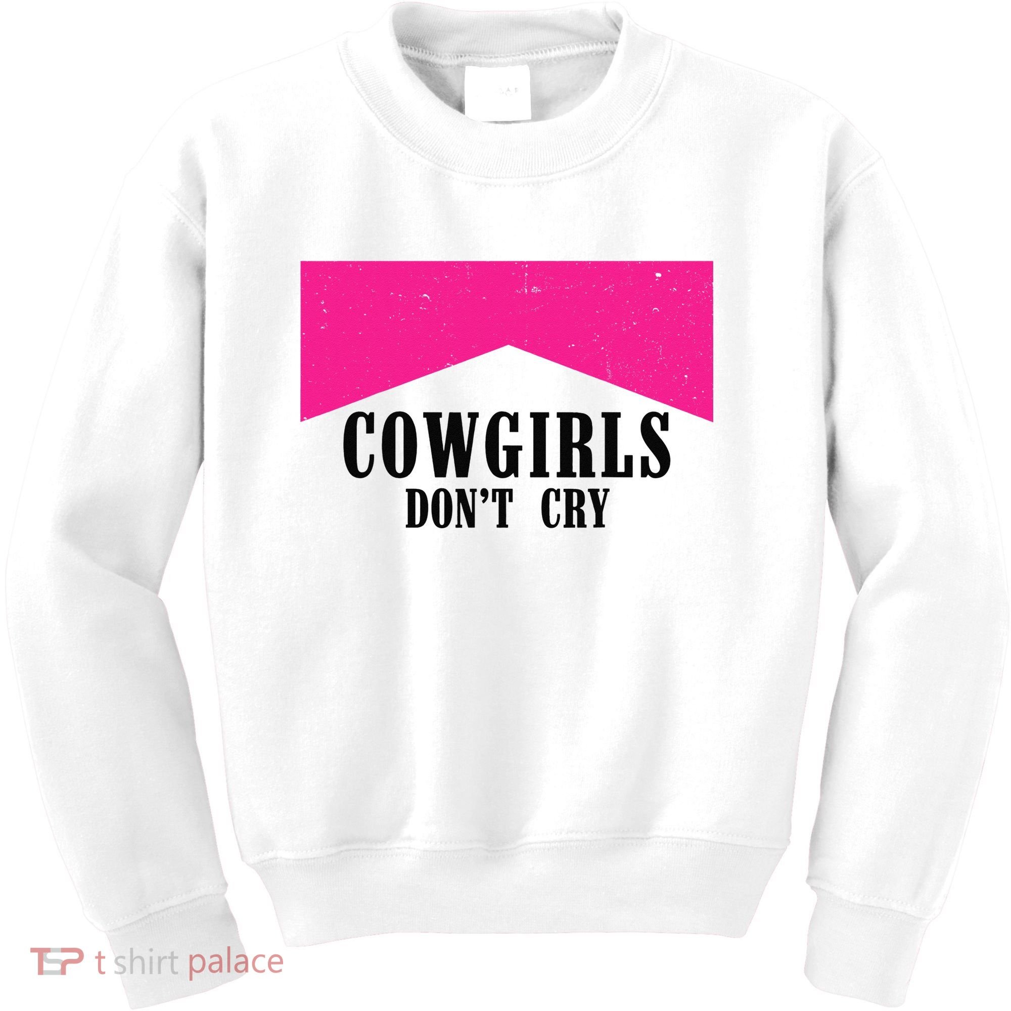 Cowgirls Don't Cry Western Leopard Cow Kids Sweatshirt