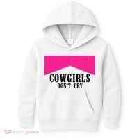 Cowgirls Don't Cry Western Leopard Cow Kids Hoodie thumb 0