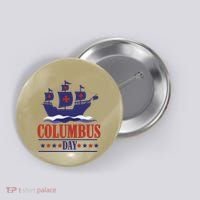 Columbus Day Christopher Columbus Italian American Button thumb 0