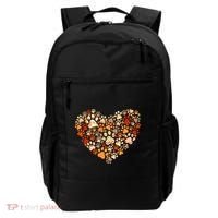 Cute Dog Cat Paw Print Pumpkin Autumn Leaf Fall Thanksgiving Backpack thumb 0