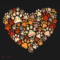 Cute Dog Cat Paw Print Pumpkin Autumn Leaf Fall Thanksgiving Ornament thumb 1