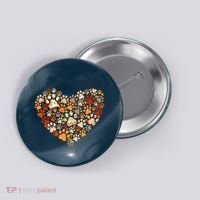 Cute Dog Cat Paw Print Pumpkin Autumn Leaf Fall Thanksgiving Button thumb 0