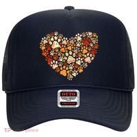 Cute Dog Cat Paw Print Pumpkin Autumn Leaf Fall Thanksgiving Hat thumb 0