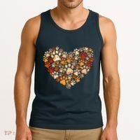 Cute Dog Cat Paw Print Pumpkin Autumn Leaf Fall Thanksgiving Tank Top thumb 3