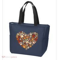 Cute Dog Cat Paw Print Pumpkin Autumn Leaf Fall Thanksgiving Tote Bag thumb 3