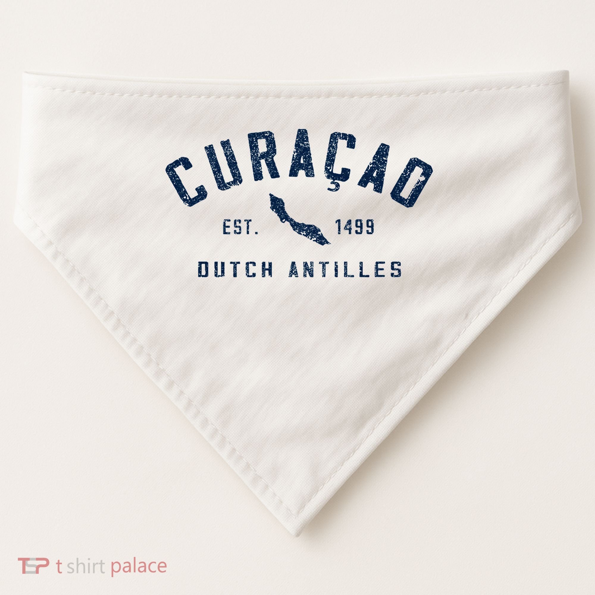 Curacao Dutch Caribbean Souvenir Cruise Vacation USA-Made Doggie Bandana