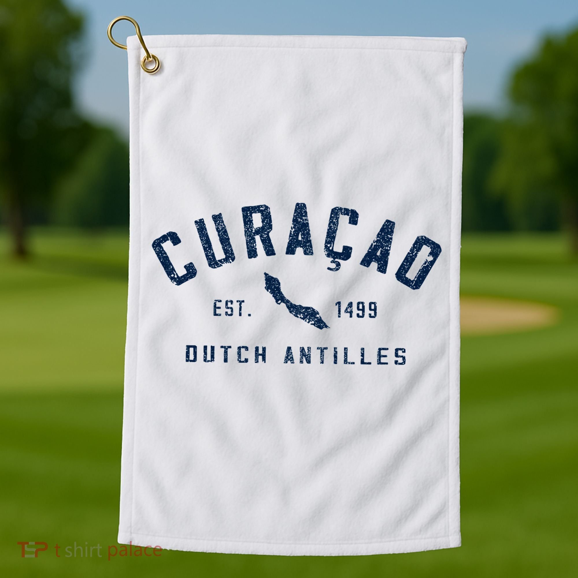 Curacao Dutch Caribbean Souvenir Cruise Vacation Golf Towel