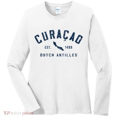 Curacao Dutch Caribbean Souvenir Cruise Vacation Women's Long Sleeve Shirt