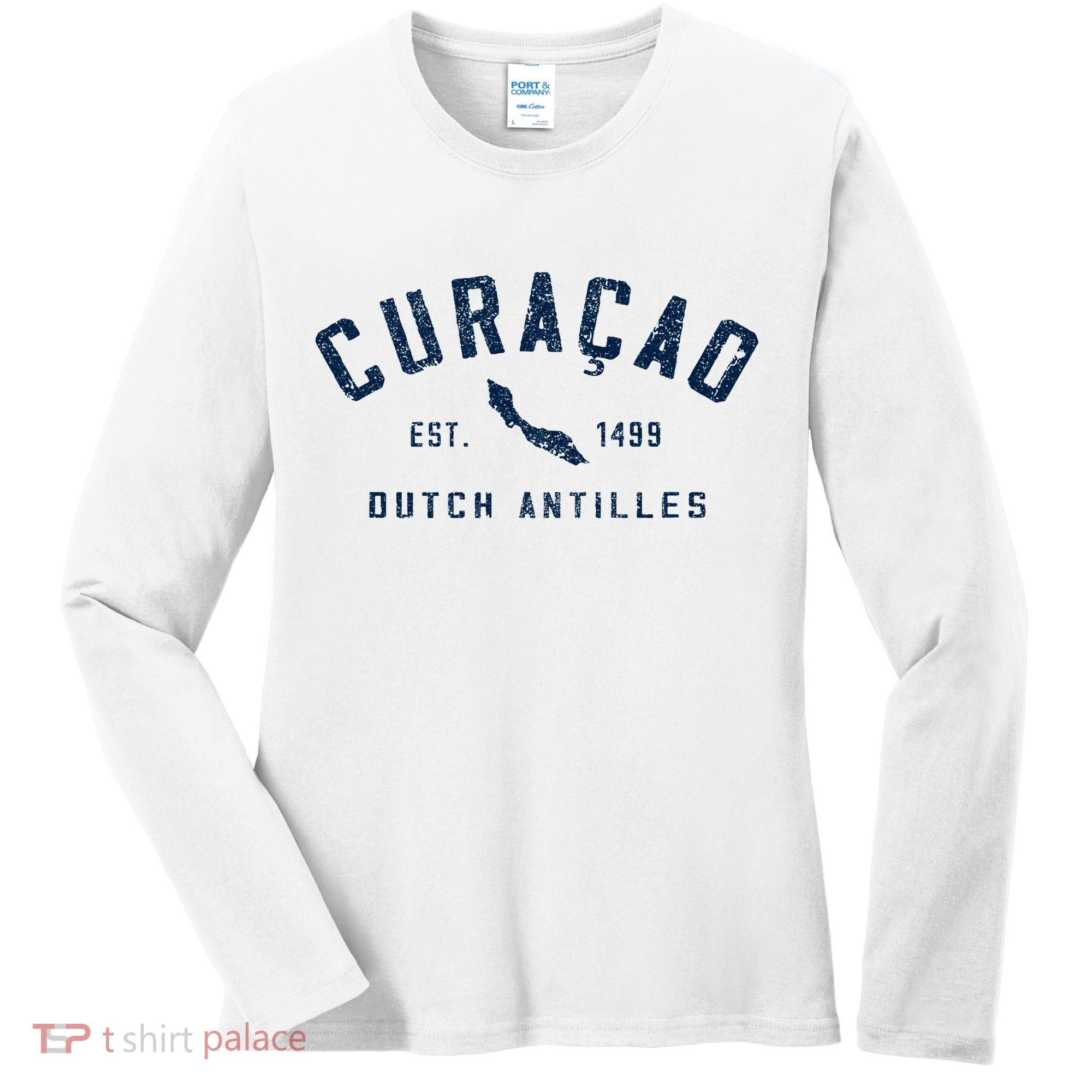 Curacao Dutch Caribbean Souvenir Cruise Vacation Women's Long Sleeve Shirt